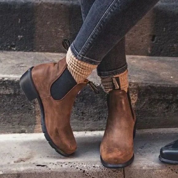 Blundstone Heeled Pull On Boot Rustic Brown Size 10.5 - Picture 2 of 12